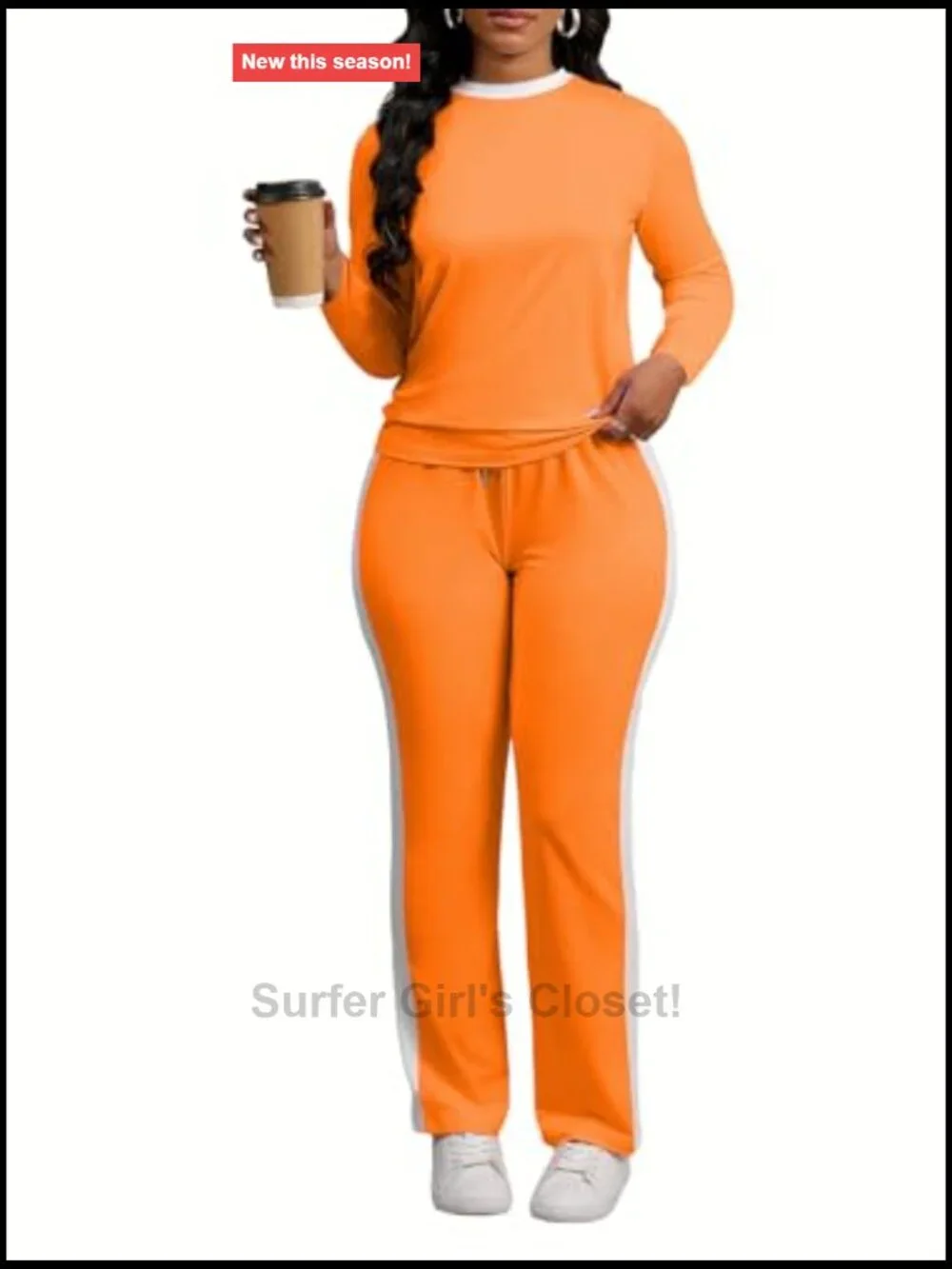 Long Sleeve Colorblock Sweatsuit 2 Piece Set Lounge Tracksuit